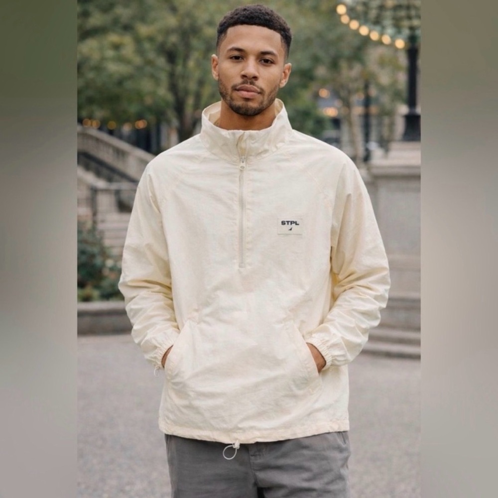 Staple Men's Cream Windbreaker